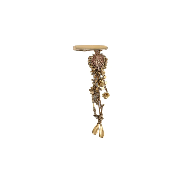 Pendant jewel clip in Old Brass