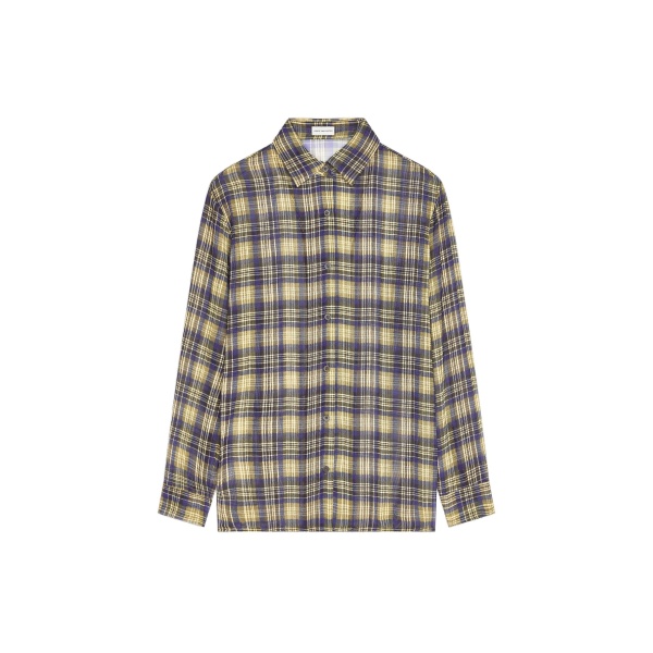 Dries Van Noten Pleated shirt in Khaki | Tops | Coveti