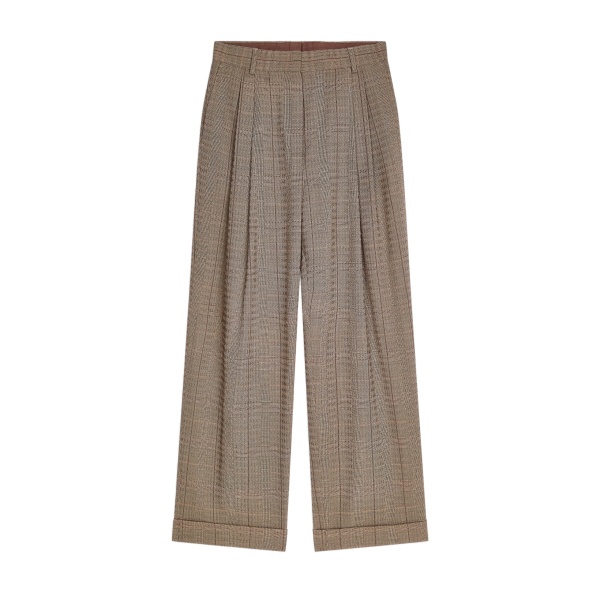 Dries Van Noten Pleated wool pants in Cement | Pants | Coveti