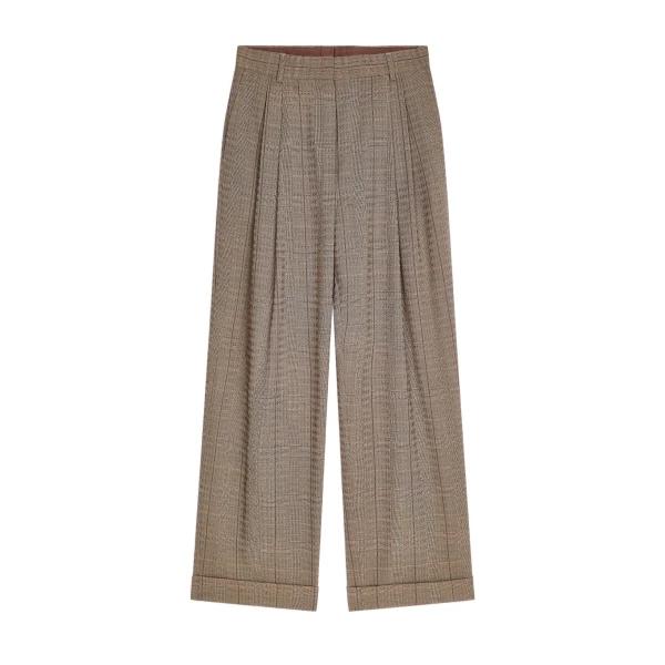 Dries Van Noten Pleated wool pants in Cement | Pants | Coveti