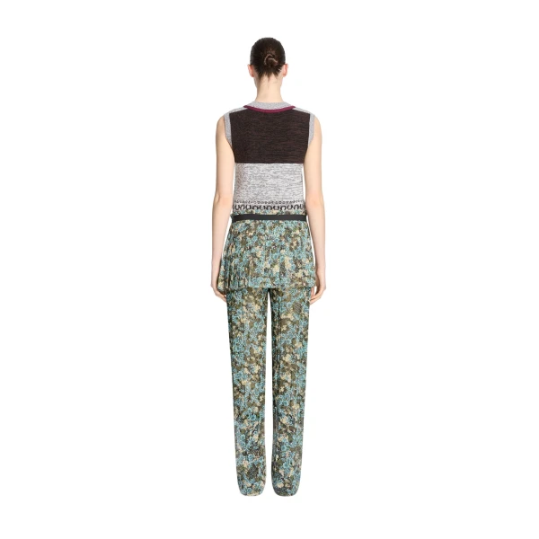 Pleated wrap skirt in Sky - Image 4