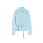 Dries Van Noten Polo wool cardigan in Light Blue | Knitwear | Coveti