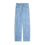 Dries Van Noten Printed denim pants in Blue | Pants | Coveti