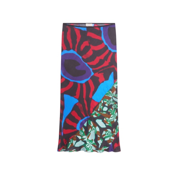 Dries Van Noten Printed midi skirt in Red | Skirts | Coveti