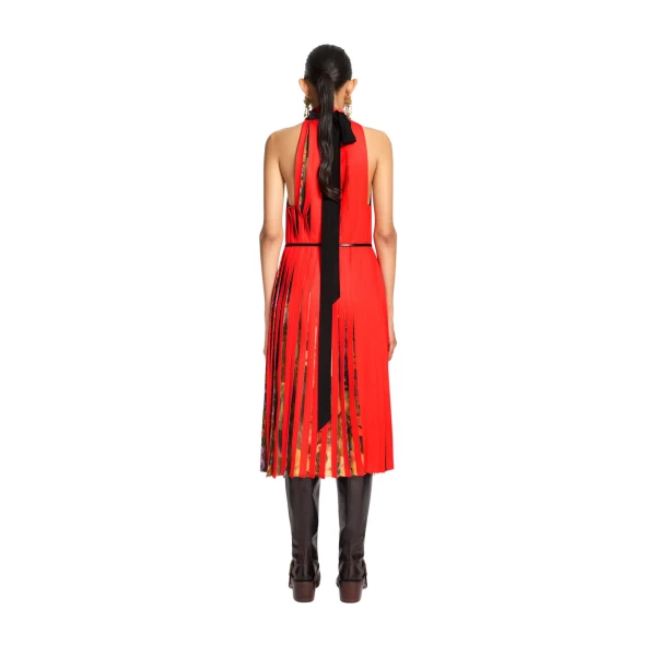 Printed pleated dress - Image 4
