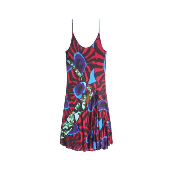 Dries Van Noten Printed slip dress in Red | Dresses | Coveti