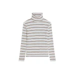 Dries Van Noten Ribbed cotton turtleneck tee in Ecru | Tops | Coveti