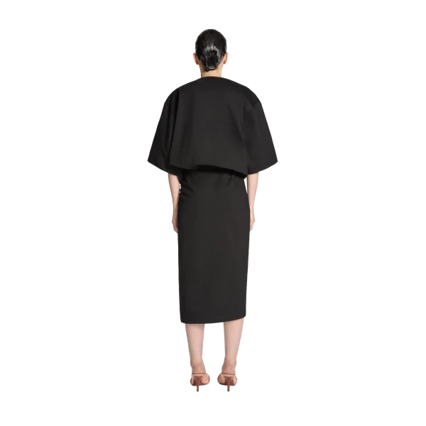 Ruffled cotton skirt in Black - Image 4