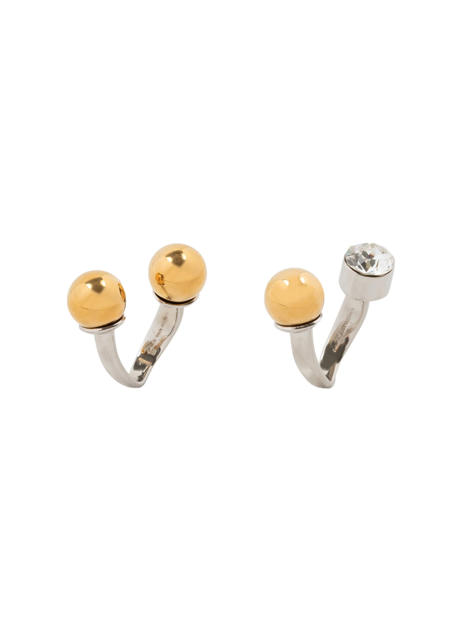 Dries Van Noten Set of open rings in Silver | Rings | Coveti Dries Van Noten Set of open rings in Silver