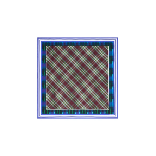 Silk square scarf in Blue - Image 3