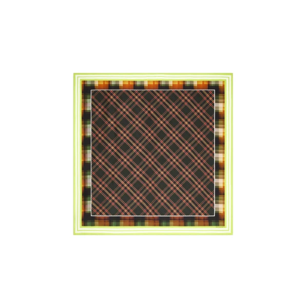 Dries Van Noten Silk square scarf in Neon Yellow
