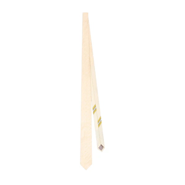 Silk tie in Ecru - Image 2