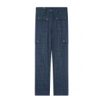 Dries Van Noten Slim leg cotton flannel pants in Green | Pants | Coveti