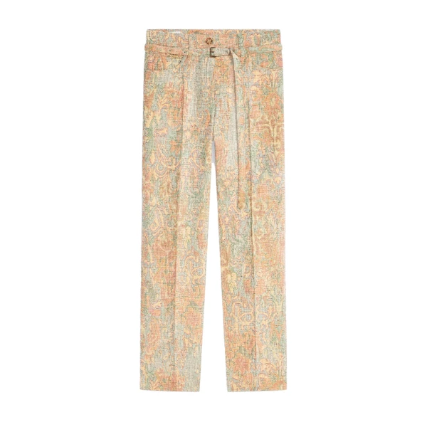 Dries Van Noten Slim leg jacquard pants in Orange | Pants | Coveti