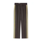 Dries Van Noten Slim leg wool pants in Dark Brown | Pants | Coveti