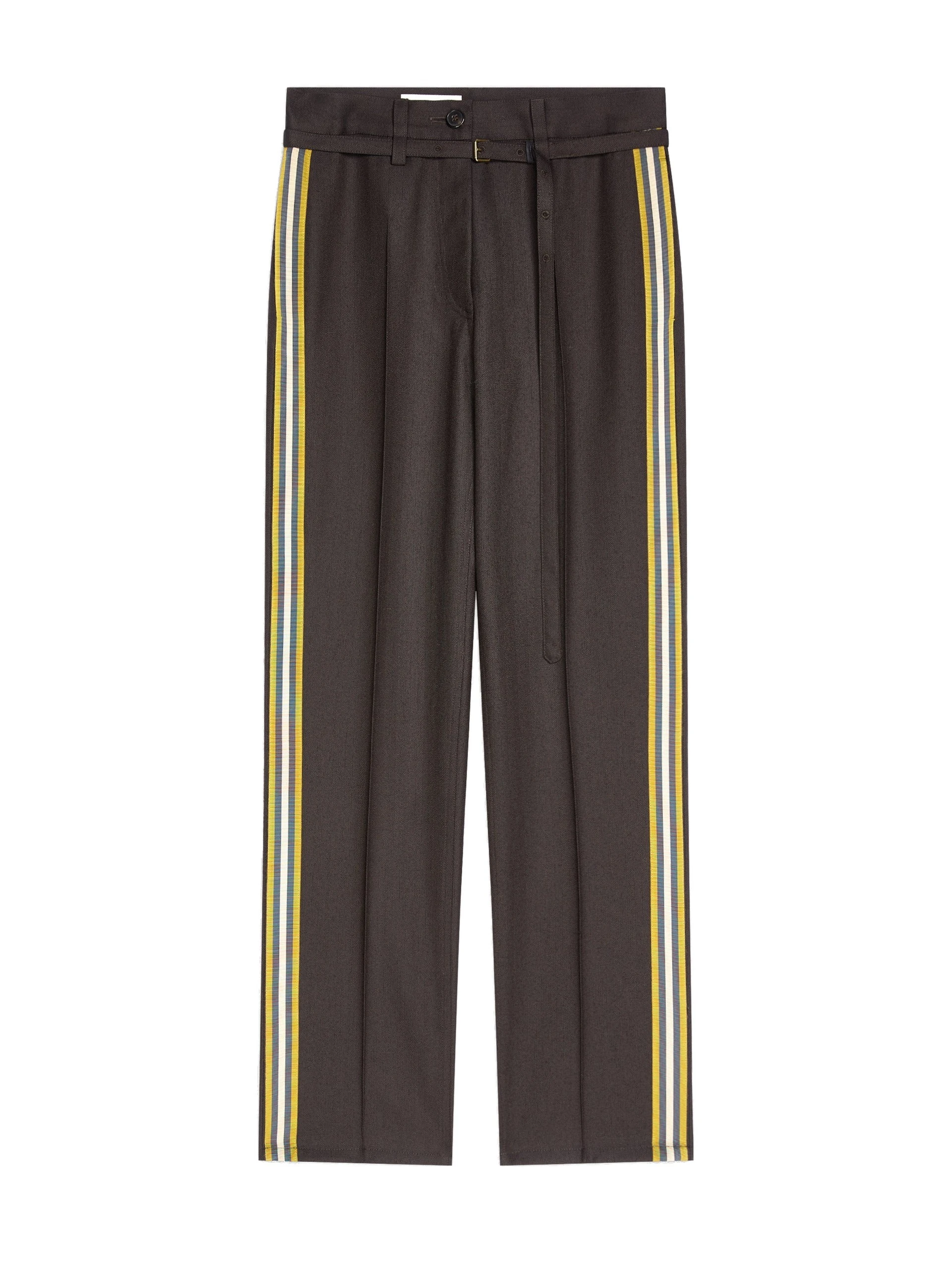Dries Van Noten Slim leg wool pants in Dark Brown | Pants | Coveti Dries Van Noten Slim leg wool pants in Dark Brown | Pants | Coveti
