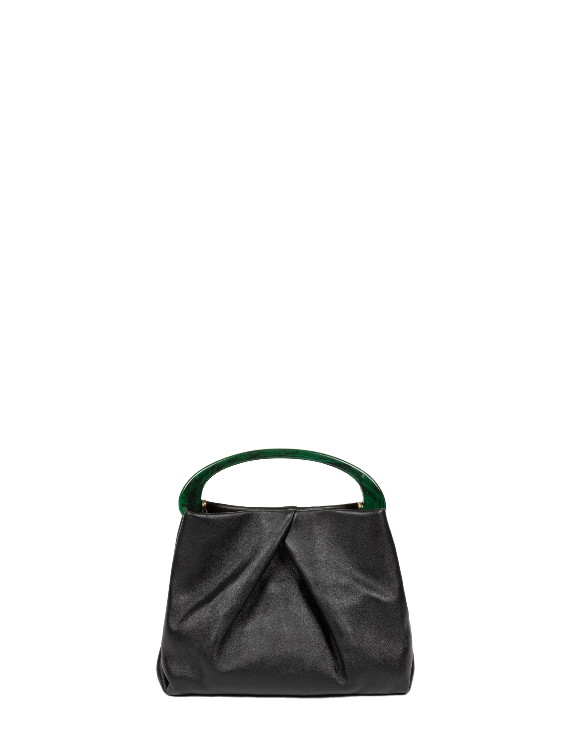 Dries Van Noten Small pleated leather bag in Black | Mini Bags | Coveti Dries Van Noten Small pleated leather bag in Black
