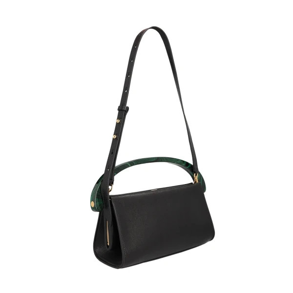 Small smooth leather bag in Black - Image 3