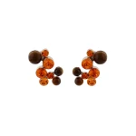 Dries Van Noten Stone pin earrings in Tiger-eye