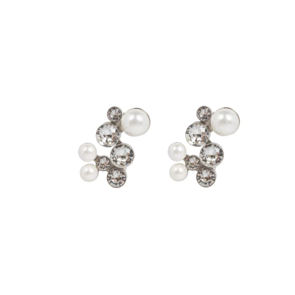 Strass pin earrings in Silver - Image 3