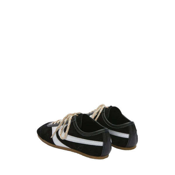 Suede sneakers in Black and White - Image 4