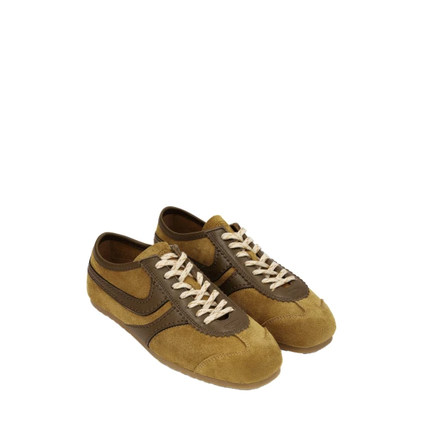 Suede sneakers in Ocra - Image 3