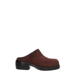 Dries Van Noten Suede workwear mules in Dark Purple