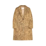 Dries Van Noten Tailored jacquard coat in Khaki | Coats | Coveti