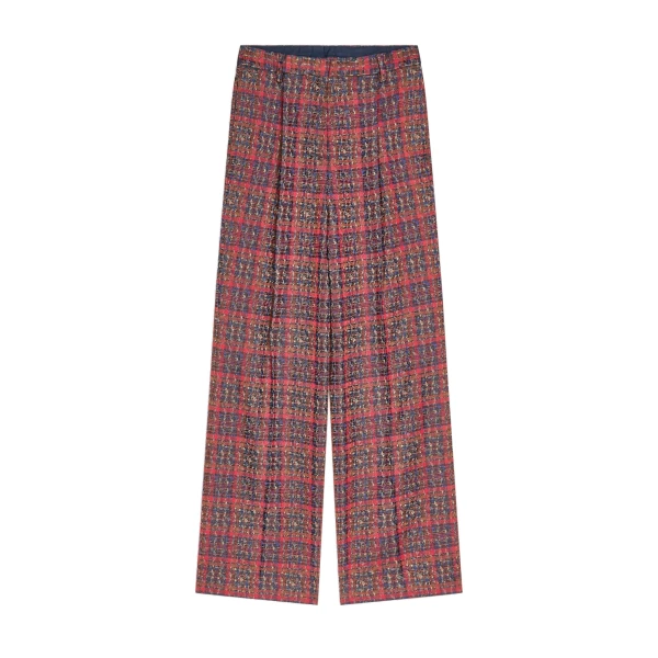 Dries Van Noten Tailored jacquard pants in Red | Pants | Coveti
