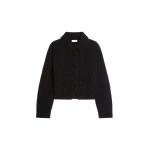 Dries Van Noten Textured wool cardigan in Black | Knitwear | Coveti
