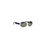 Dries Van Noten Thick oval sunglasses in Black