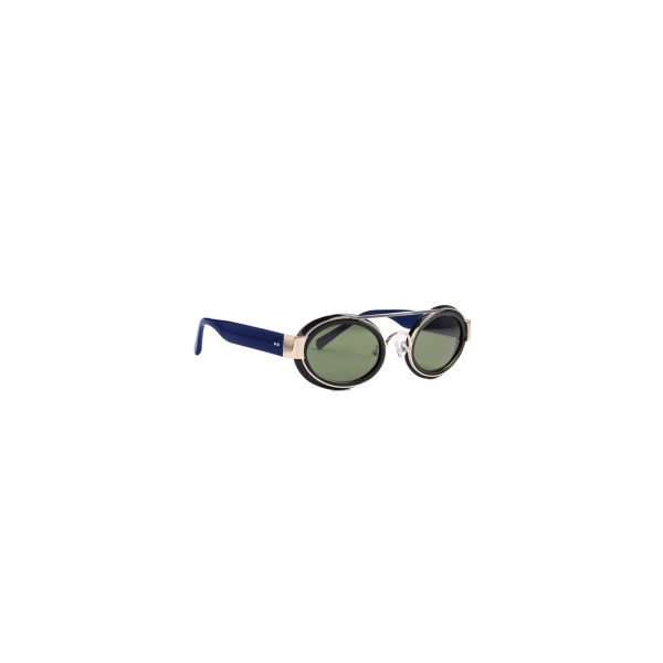 Dries Van Noten Thick oval sunglasses in Black