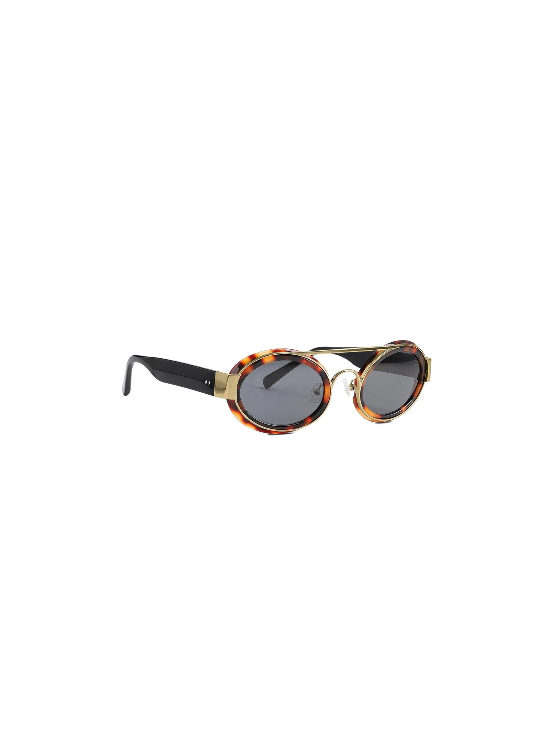 Dries Van Noten Thick oval sunglasses in Turtle Shell | Sunglasses | Coveti Dries Van Noten Thick oval sunglasses in Turtle Shell