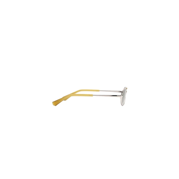 Thin oval sunglasses in Beige - Image 5