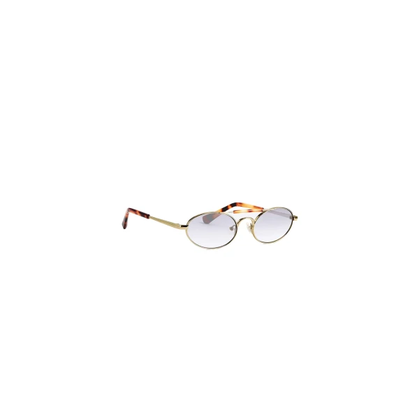 Thin oval sunglasses in Turtle Shell
