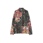 Dries Van Noten Viscose cocoon shirt in Khaki | Tops | Coveti