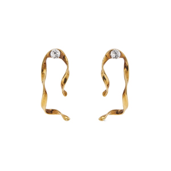 Dries Van Noten Wave stud earrings in Brass