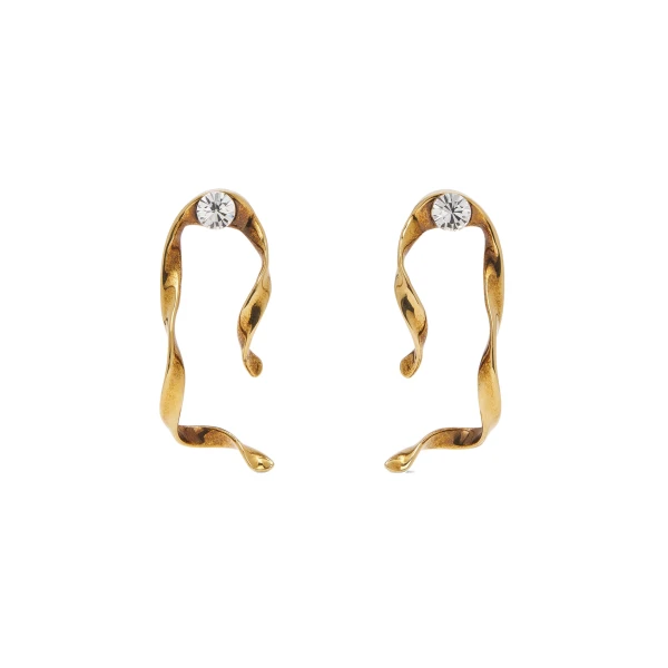 Dries Van Noten Wave stud earrings in Brass