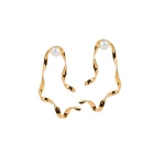 Dries Van Noten Wave stud earrings in Gold