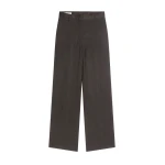 Dries Van Noten Wide leg cupro pants in Dark Brown | Pants | Coveti