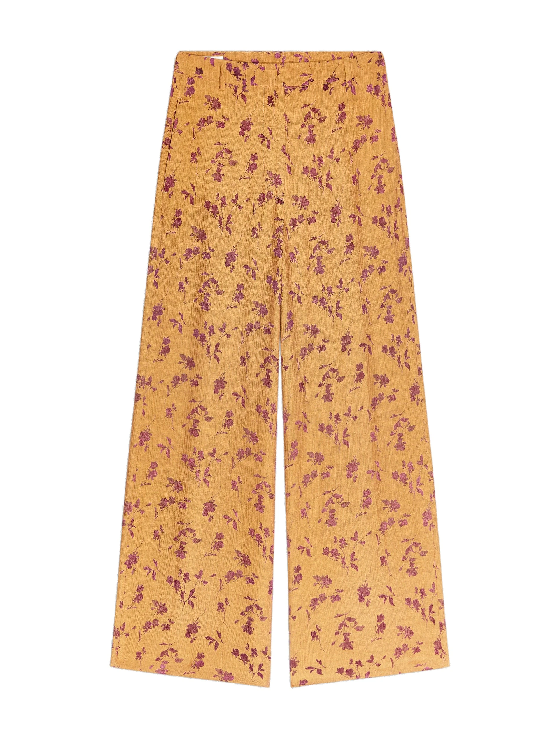 Dries Van Noten Wide leg jacquard pants in Ocra | Pants | Coveti Dries Van Noten Wide leg jacquard pants in Ocra | Pants | Coveti