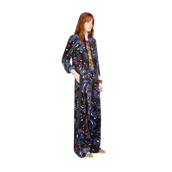 Wide leg pants in Navy - Image 3