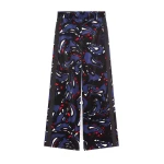 Dries Van Noten Wide leg pants in Navy | Pants | Coveti