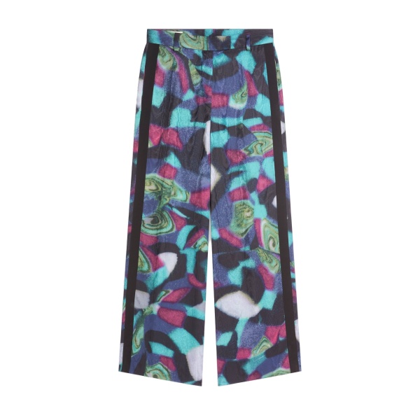 Dries Van Noten Wide leg pants in Petrol | Pants | Coveti