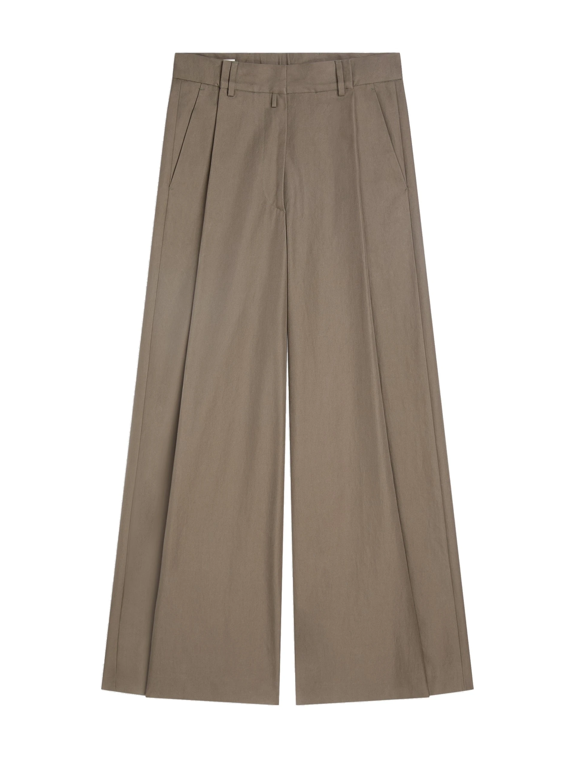 Dries Van Noten Wide pleated cotton pants in Khaki | Pants | Coveti Dries Van Noten Wide pleated cotton pants in Khaki | Pants | Coveti