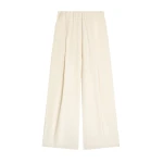 Dries Van Noten Wide pleated pants in Ecru | Pants | Coveti