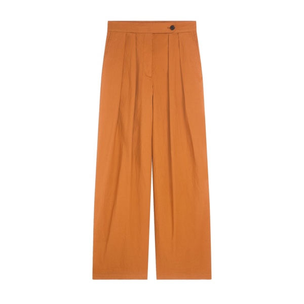 Dries Van Noten Wide pleated pants in Ocra | Pants | Coveti