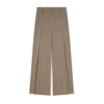 Dries Van Noten Wide pleated wool pants in Cement | Pants | Coveti