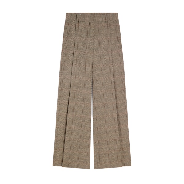 Dries Van Noten Wide pleated wool pants in Cement | Pants | Coveti