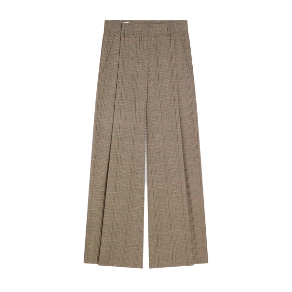 Dries Van Noten Wide pleated wool pants in Cement | Pants | Coveti
